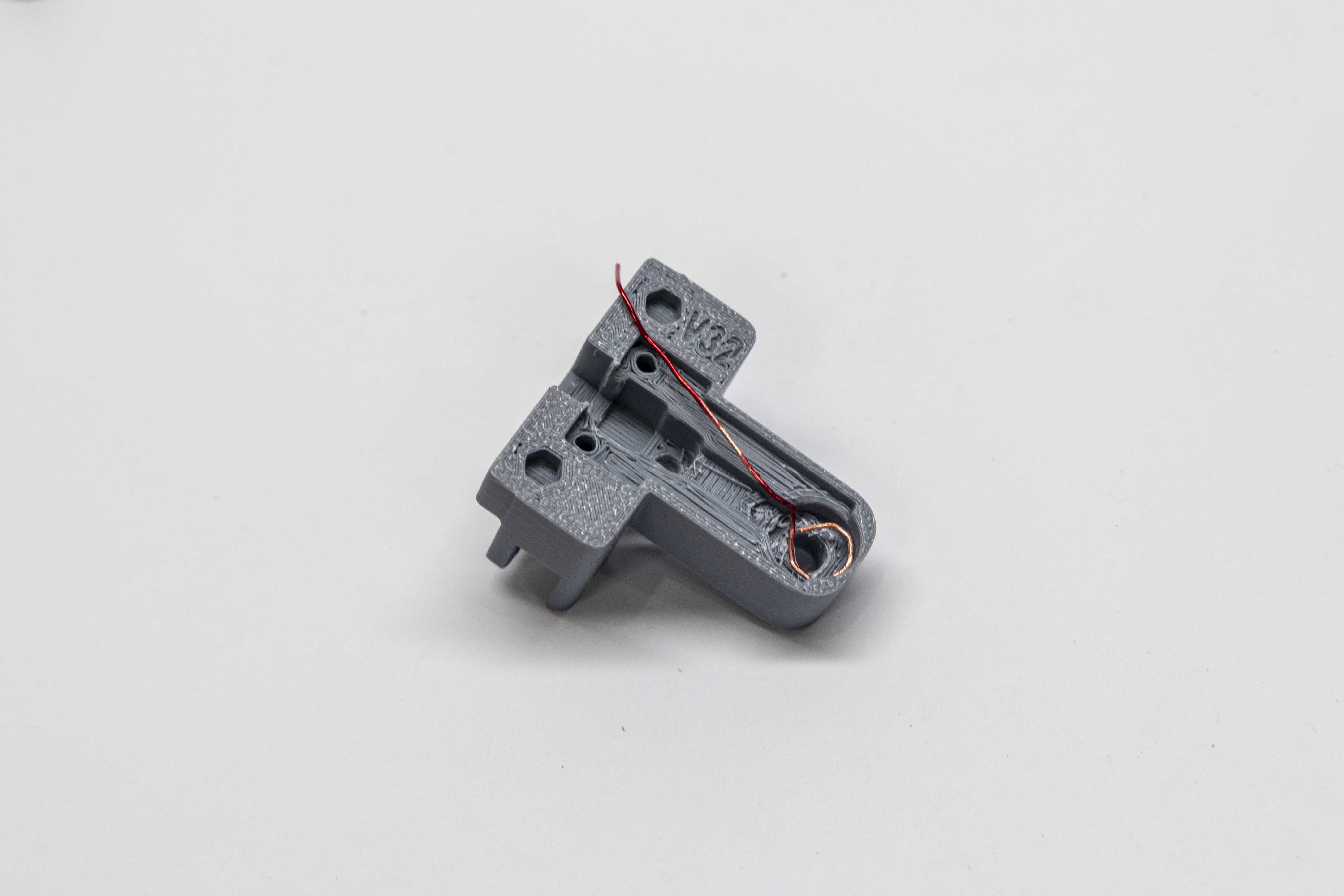 M3 washer placed over wire loop