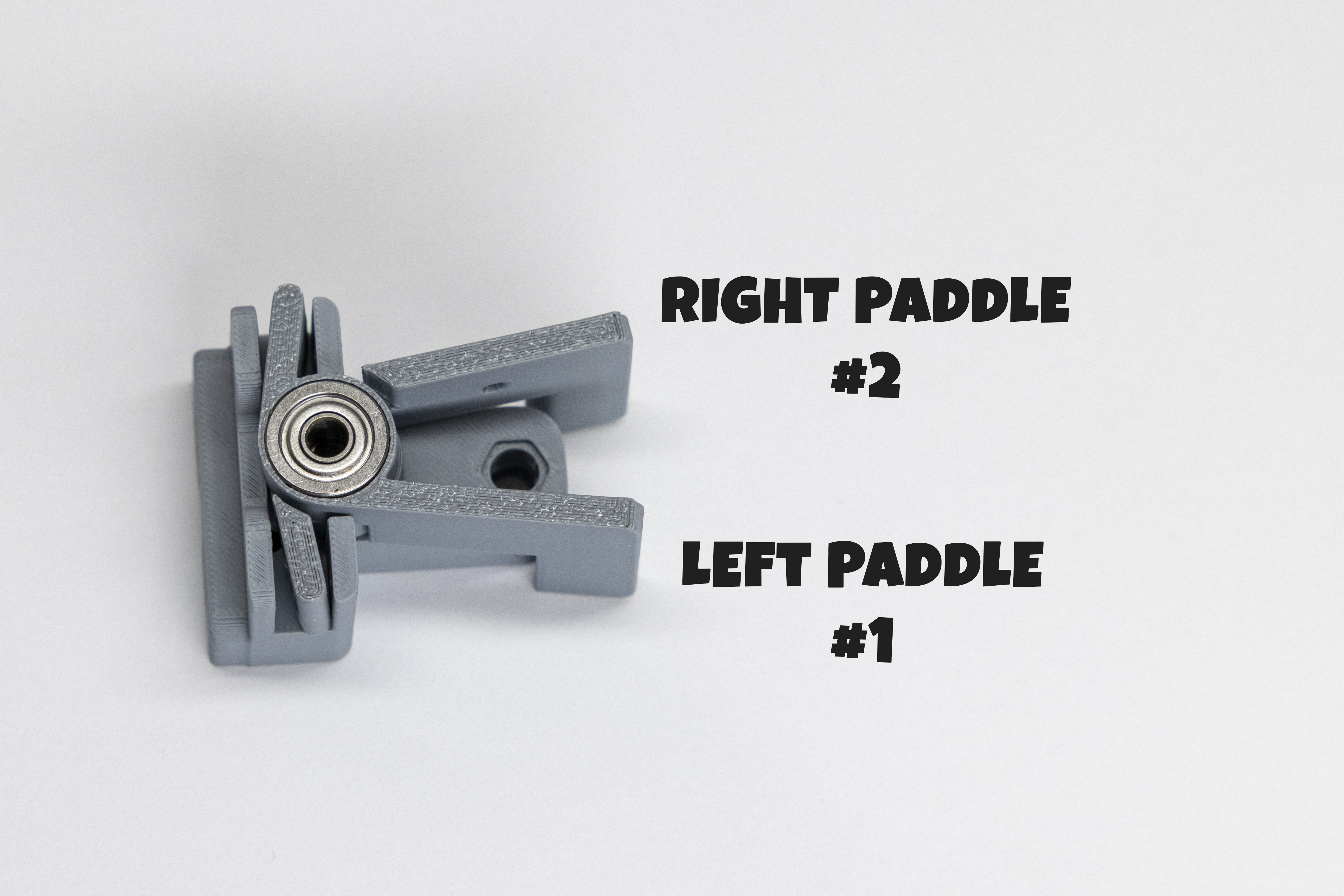 Reference layout of paddles and magnets showing Paddle 1 and Paddle 2 nomenclature