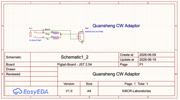 CEC CW Cable for Quansheng UV-K5 (V1)