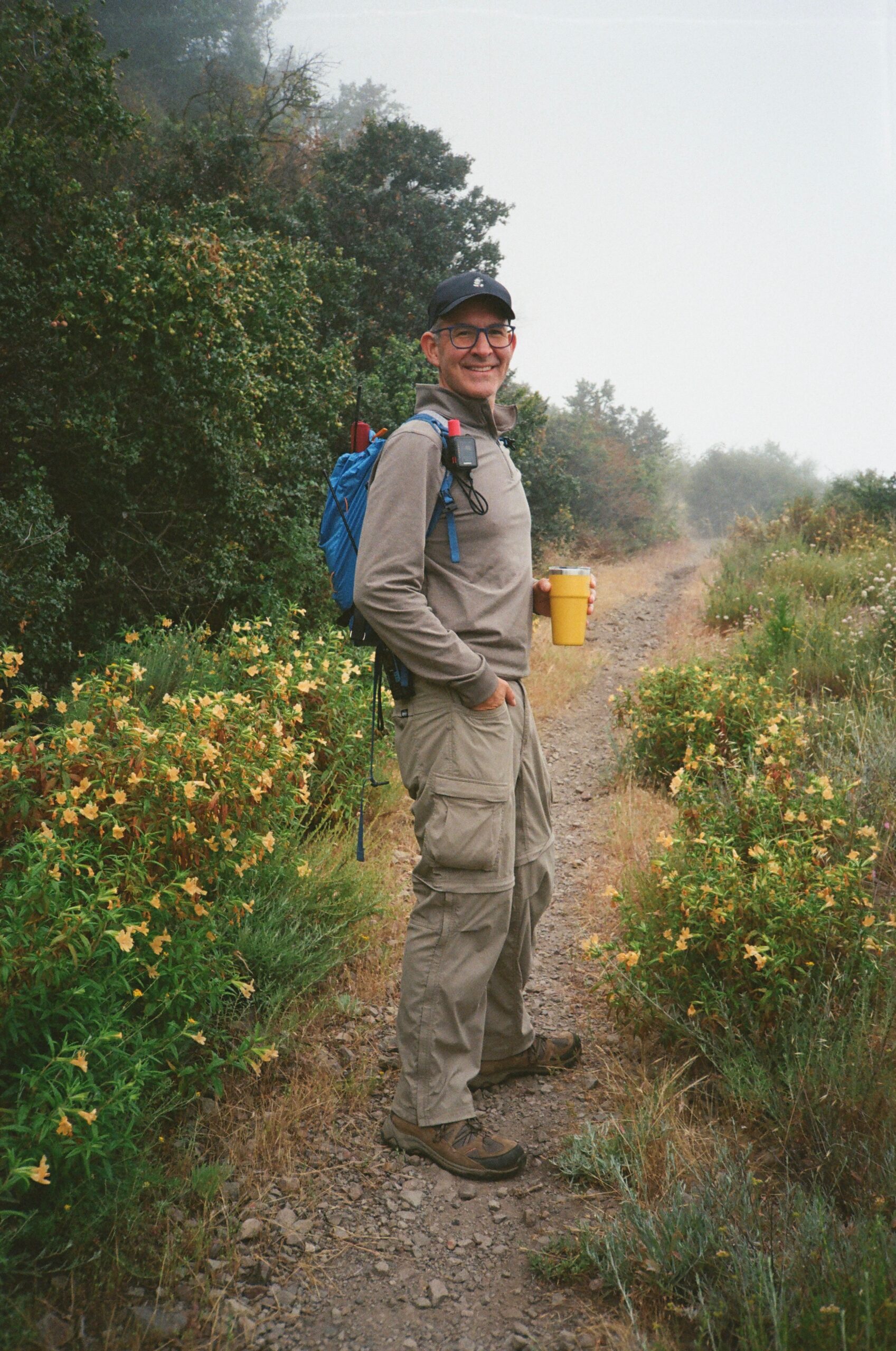 Chris Reddick, KI6CR, on a mountain trail